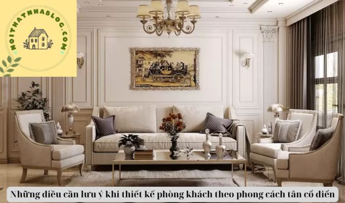 Những điều cần lưu ý khi thiết kế phòng khách theo phong cách tân cổ điển